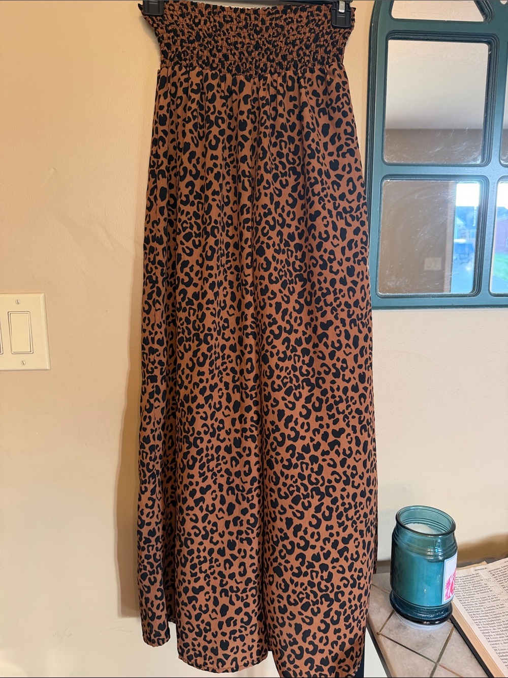 Sienna Sky Brown and Black Leopard Print Maxi Skirt